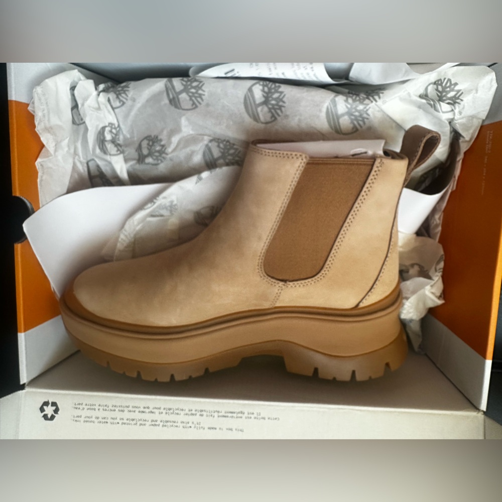 Timberland Roxie Lane Mid Chelsea Boot Beige Ankle - Picture 5 of 11